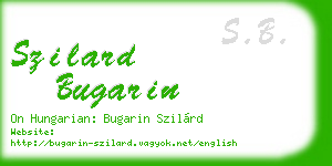 szilard bugarin business card